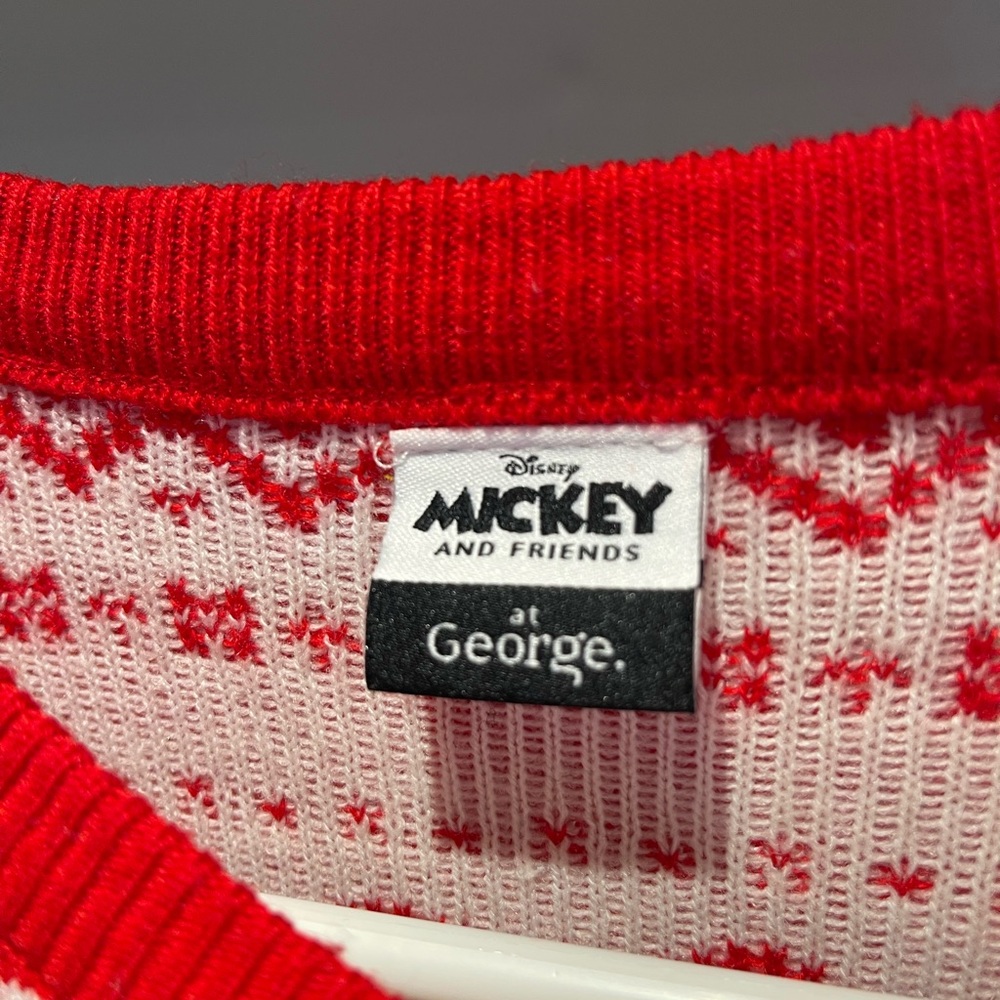 $80 Disney Mickey Mouse ugly Christmas sweater Fair aisle snowflake Unisex Large - Picture 3 of 8
